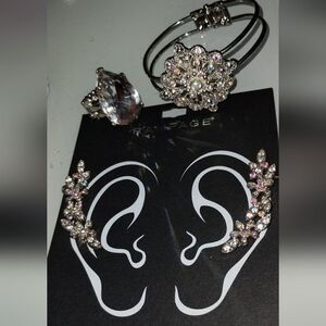 Crystal Aurora Borealis Earrings & Bracelet